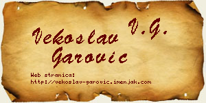 Vekoslav Garović vizit kartica